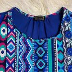 PaperMoon for stitch fix Aztec blue blouse sz M Photo 1