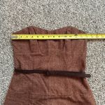 Hello Molly Anthropologie brown strapless midi dress size 4 NWT Photo 8