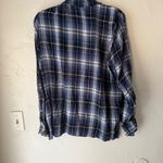 Knox Rose Womens Blue Plaid Embroidered Button Shirt XXL Boho Peasant Lumberjane Photo 7