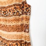 Sag Harbor Vintage 90s Womens Dress Size 12 Brown Animal Print Maximalist Safari Photo 4
