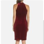Vince Camuto Red/Burgundy Velvet Draped Ruched Halter Neck Dress NWT 6 Photo 2