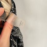 Victoria's Secret Victoria Secret Black & White Paisley Printed Halter Neck One Piece Swimsuit Photo 2