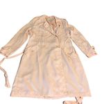 NEW YORK & COMPANY BLUSH LIGHWEIGHT BELTED TRENCH COAT JACKET (L) Orange Size L Photo 10