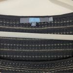 Anthropologie Eva Franco by Metallic Striped Long Sleeves Square Neck Top XL Photo 1