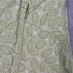 L.L.Bean Shirt Womens Small Green White Floral Snap Button Up Fishing Outdoors Photo 4