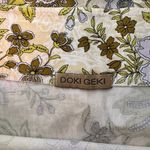 Cream Asymmetrical cotton knee length‎ Skirt for Casual Wear lightweight size 11 Green Photo 3