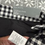 Talbots NWT Chatham Ankle Slim Leg Black & White Gingham Size 12 Photo 5