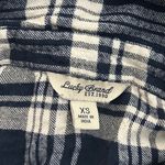 Lucky Brand Women XS Blue Plaid Thrashed Collar Button Down Shirt Casual Momcore Photo 3