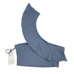 Privacy Please  Waverly One Shoulder Crop Top Ruffle Blue Size L Photo 5