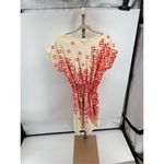 Eliza J  Orange White Print Short Sleeve Dress Size 6 Pockets Photo 4