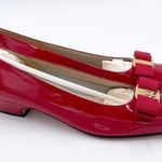 Salvatore Ferragamo Vintage  Boutique Red Patent Leather Vara Bow Pumps 9.5 AAA Photo 1