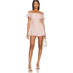 Tularosa  Revolve Julianna Romper in Blush Pink Stripe Sz XS $228‎ Photo 1