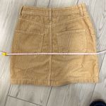 Hollister  Women's Khaki Corduroy Ultra High Rise Front Zip Skirt Sz 0 Photo 3