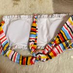SheIn Rainbow Multicolored Striped Bikini Top Photo 1