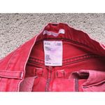 Helmut Lang Red Denim Oxi Zip Stonewash Archive Hi Straight Jeans 26 Edgy Fall Photo 6