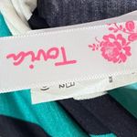 TOVIA Green Navy White Chevron Stripe Maxi Skirt Medium Photo 5