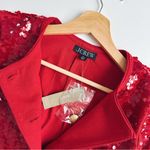 J.Crew  Red Mariner Jersey Lady Jacket with Sequins Photo 3