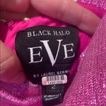 Black Halo Womens  Eve By Lauren Berman One Shoulder Shimmer Gown Maxi Dress Photo 3