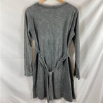 Cable & Gauge  Burnout Grey Long Sleeve Tie Dress Size Medium Photo 4