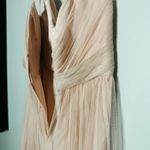 AMSALE Blush Pink Sweetheart Neckline Hourglass Chiffon Strap Maxi Dress Size 6 Photo 8