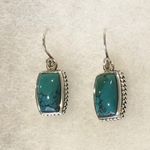 Sterling Silver BARSE Turquoise Rope Braid Framed Drop Earrings NWT Photo 5