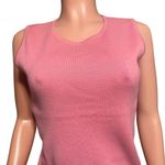 Akwa women's crew neck Pink Ribbed sleeveless top size M Size M Photo 3