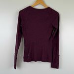 Lululemon  Cypress Kiss Long Sleeve Heathered Star Ruby Black Size 6 W3BNIS Photo 5