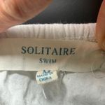 Solitaire Swim White Eyelet One Shoulder Dress Medium Summer Beach Cover Up Photo 4