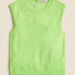 J.Crew  Featherweight cashmere-blend cropped sweater shell Gentle Clover Photo 0