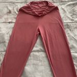 Blush pink Y2K high rise athletic athleisure workout boho leggings, one size Size undefined Photo 3
