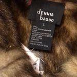 Dennis Basso Long Line Suede Hooded Pea Coat w Faux Fur Lining Dusky Red Sz L Photo 12