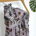 Madewell  Strapless Tie-Front Jumpsuit in Painted Blooms Violet Dusk Photo 8