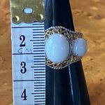 Natural Jade Ring Size 6 Silver Photo 5