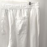 Old Navy  Linen Pants Women Plus 2X White High Rise Wide Leg Drawstring Lagenlook Photo 10