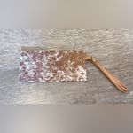 Beaudin Take Along Small Wristlet In Hair on Hide Brown Photo 4