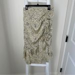 VERO MODA Ruched Asymmetrical Satin Animal Print Skirt Size Small Photo 1