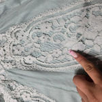 For Love & Lemons Blue Bell Lace Romper Green Photo 7