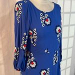 Boden long sleeve royal blue casual floral dress size 6 Photo 1