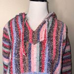 Baja Hoodie Hippie Surf Poncho Sweater Sweatshirt Pullover Jerga Size M Photo 1