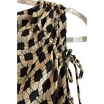 Stunning Thakoon Ruched Waist Batic Print Silk Chiffon MIDI Shift Dress‎ Size 8 Black Photo 2