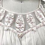 Sheer Pink Nylon Chiffon VTG Ladies Nightgown Appliques 1950s Small Photo 0