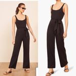 Reformation Jeans June Sleeveless Wide Leg Jumpsuit Black Photo 4