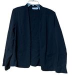Sag Harbor  Womens Black Blazer Jacket With Shoulder Pads Photo 0