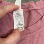None Cropped Long Sleeve TShirt Pink Size Small Photo 2