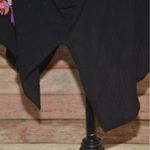 Umgee Womens Black Open Front Floral Embroidered Cardigan Cover Up Size M/L Photo 7