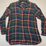 Old Navy Women's  Plaid Shirt XL Blue Green Photo 0