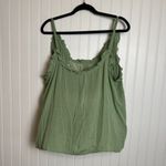 Shyanne  Green Embroidered Crop Swing Top Sleeveless G8 Photo 5