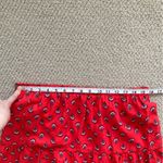 Ann Taylor  Tiered Full Body Maxi Skirt Size Medium Bright Red Pattern Like New Photo 4