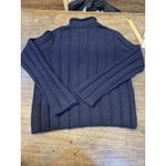 ALEX MILL JUMPER PULLOVER ROLLED Neck Blue Sweater Ribbed Size Large Mock Photo 2