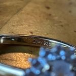 Natural Rainbow Moonstone Sterling Silver Halo Ring Size 6 Gold Photo 4